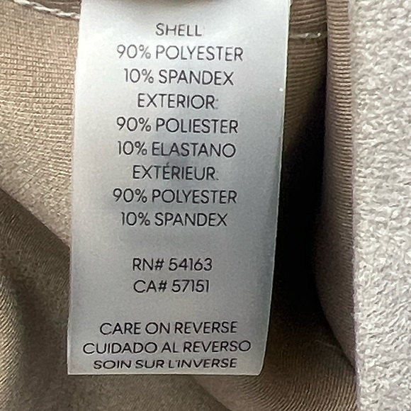 Calvin Klein Size 10 Faux Suede Sheath Dress Front Zipper Logo Pull Short Sleeve - Picture 5 of 12